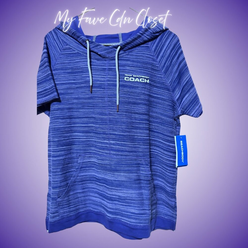 NEW**Purple Team Beachbody Coach Short Sleeve Hoodie